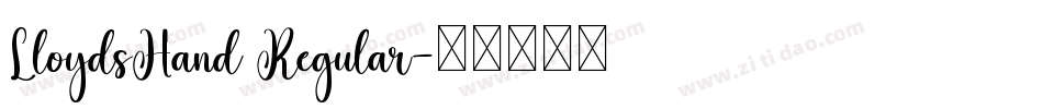 LloydsHand Regular字体转换